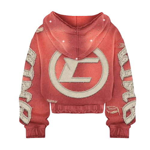 "CINQ" 77 STARLIGHT HOODIE RED