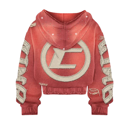 "CINQ" 77 STARLIGHT HOODIE RED